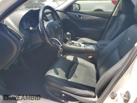 2014 Infiniti Q50 with VIN JN1BV7AP4EM676534, listed as a Copart auction lot 60830545 with 94,948 mi miles and Salvage title. Bid and sale history available at DreamBid. Image 7.
