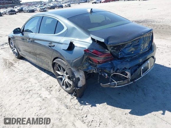 2022 Genesis G70 2.0T z VIN KMTG34TA0NU089099, wystawiony jako IAAI lot #41708106 z przebiegiem 35 550 mil mil oraz . Historia ofert i sprzedaży dostępna na DreamBid. Obrazek 3.