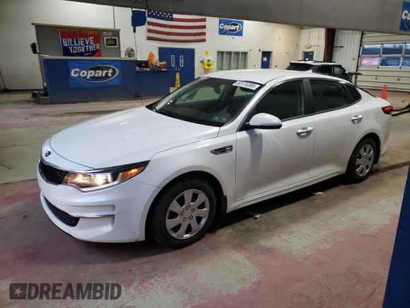 2018 Kia Optima LX with VIN KNAGT4L35J5216351, listed as a Copart auction lot 50174385 with 50,774 mi miles and Salvage Title. Bid and sale history available at DreamBid. Image 1.