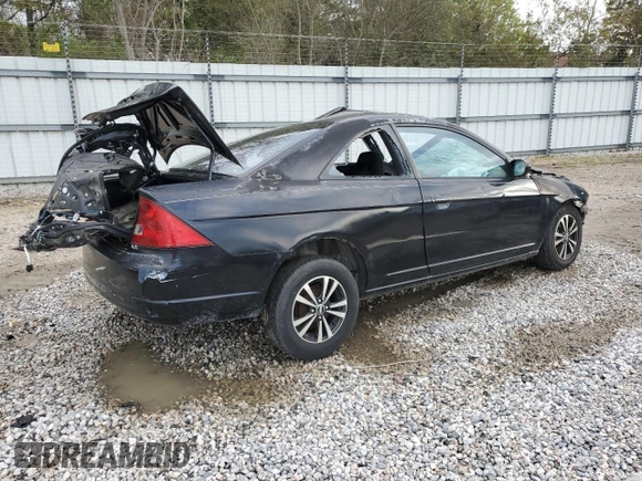 2003 Honda Civic LX with VIN 1HGEM22553L021820, listed as a Copart auction lot 51187205 with Not Provided miles and Salvage Title. Bid and sale history available at DreamBid. Image 3.