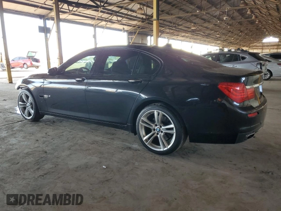 2011 BMW 7 Series 740i with VIN WBAKA4C50BC613240, listed as a Copart auction lot 43838615 with 70,509 mi miles and Salvage Title. Bid and sale history available at carsss.com. Image 2.