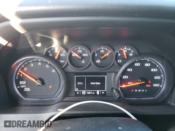2023 Chevrolet Silverado 1500 Custom with VIN 3GCPDBEK4PG147047, listed as a Copart auction lot 89360665 with 73,611 mi miles and Salvage Title. Bid and sale history available at DreamBid. Image 9.