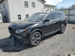2017 Nissan Rogue SL with VIN 5N1AT2MV7HC741717, listed as a Copart auction lot 49799745 with 75,073 mi miles and Salvage Title. Bid and sale history available at carsss.com. Image 1.