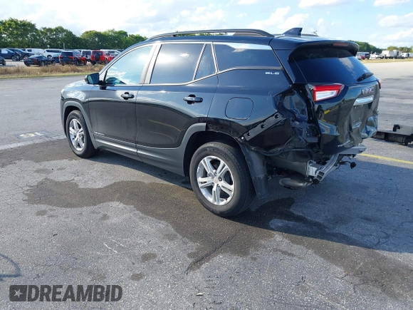 2022 GMC Terrain SLE with VIN 3GKALMEV9NL123172, listed as a IAAI auction lot 41674922 with 25,671 mi miles. Bid and sale history available at carsss.com. Image 3.