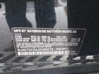 2018 BMW X5 xDrive40e iPerformance with VIN 5UXKT0C54J0V99573, listed as a IAAI auction lot 41490567 with 50,650 mi miles. Bid and sale history available at carsss.com. Image 9.
