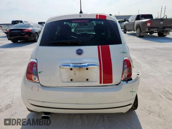2017 FIAT 500 Pop with VIN 3C3CFFKR8HT561267, listed as a Copart auction lot 57788795 with 35,766 mi miles and Salvage title. Bid and sale history available at DreamBid. Image 6.