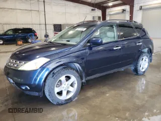 2005 Nissan Murano SL z VIN JN8AZ08W45W443537, wystawiony jako Copart lot #56176265 z przebiegiem 142 208 mil mil oraz Szkoda całkowita • Salvage title. Historia ofert i sprzedaży dostępna na DreamBid. Obrazek 1.