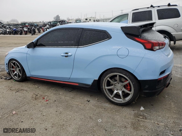 2019 Hyundai Veloster N with VIN KMHT36AH7KU002296, listed as a Copart auction lot 83427504 with 54,898 mi miles and Salvage Title. Bid and sale history available at carsss.com. Image 2.
