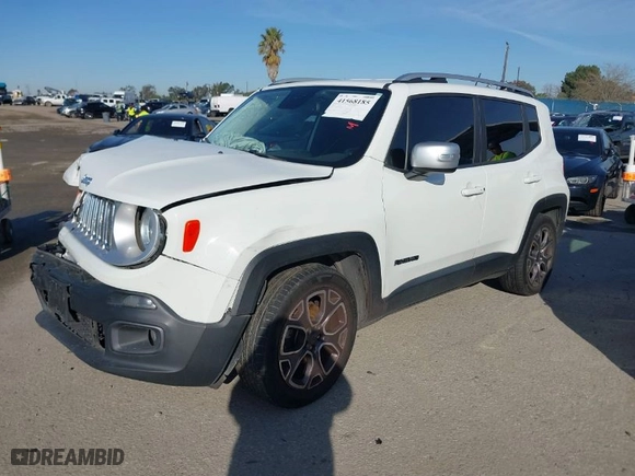 2016 Jeep Renegade Limited with VIN ZACCJADT7GPE35722, listed as a IAAI auction lot 41568185 with 143,699 mi miles. Bid and sale history available at carsss.com. Image 2.
