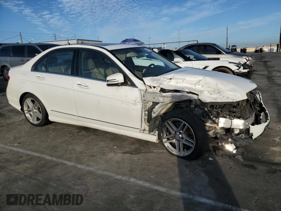 2013 Mercedes-Benz C 350 Sport with VIN WDDGF5HB6DR267263, listed as a Copart auction lot 46089445 with 89,391 mi miles and Salvage Title. Bid and sale history available at DreamBid. Image 4.