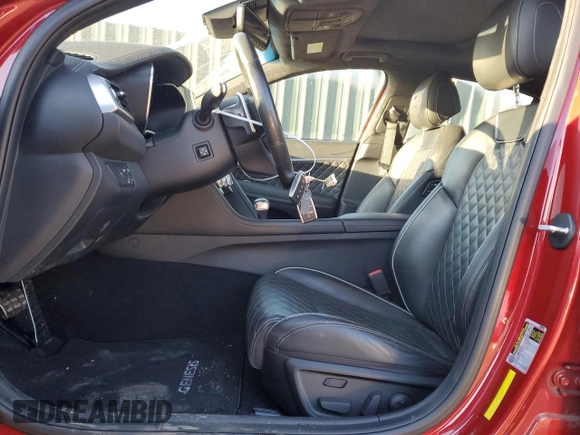 2019 Genesis G70 2.0T Advanced with VIN KMTG44LA6KU033399, listed as a Copart auction lot 73278344 with 52,598 mi miles and Salvage Title. Bid and sale history available at carsss.com. Image 7.