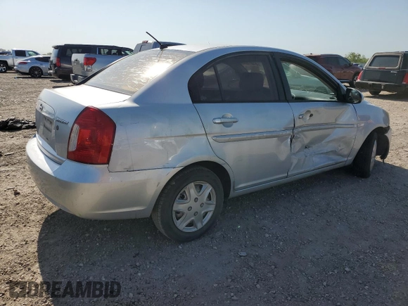 2007 Hyundai Accent GLS with VIN KMHCN46C57U120852, listed as a Copart auction lot 51814645 with 201,528 mi miles and Salvage Title. Bid and sale history available at carsss.com. Image 3.