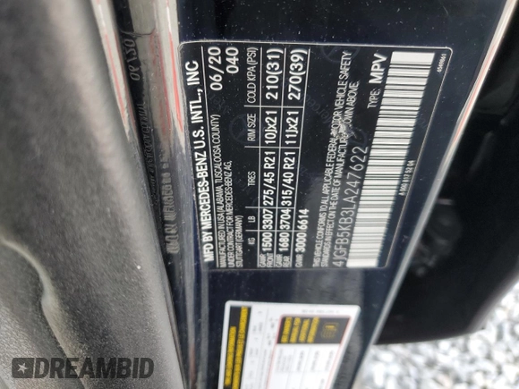 2020 Mercedes-Benz GLE 450 z VIN 4JGFB5KB3LA247622, wystawiony jako Copart lot #58989835 z przebiegiem 62 478 mil mil oraz Szkoda całkowita • Salvage title. Historia ofert i sprzedaży dostępna na DreamBid. Obrazek 13.