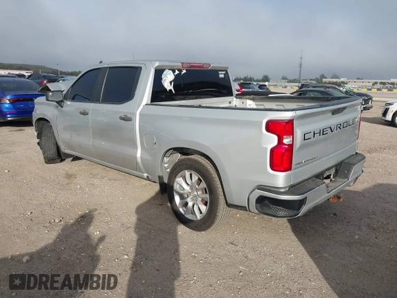 2020 Chevrolet Silverado 1500 Custom with VIN 1GCPWBEF4LZ148741, listed as a IAAI auction lot 41148846 with 108,151 mi miles. Bid and sale history available at carsss.com. Image 3.