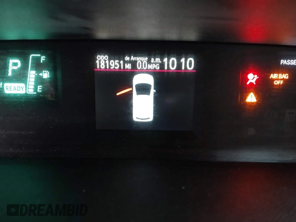 2013 Toyota Prius One with VIN JTDKDTB30D1544780, listed as a IAAI auction lot 42107379 with 181,951 mi miles. Bid and sale history available at carsss.com. Image 7.