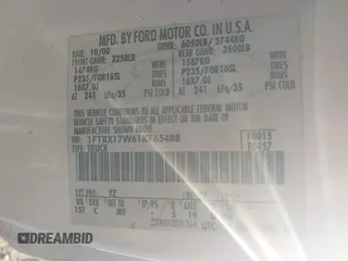 2001 Ford F-150 XL с VIN 1FTRX17W61KF65488, выставлен на аукционе IAAI как лот 40807535 с пробегом 298 274 миль миль и . История ставок и продаж доступна на DreamBid. Изображение 9.