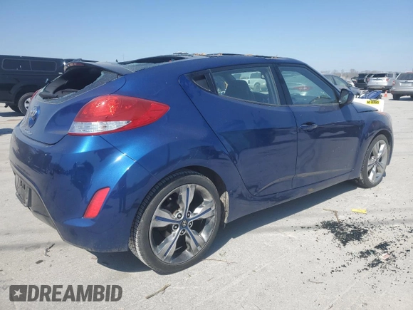 2017 Hyundai Veloster Value Edition with VIN KMHTC6AD3HU324388, listed as a Copart auction lot 48228705 with 82,668 mi miles and Salvage Title. Bid and sale history available at carsss.com. Image 3.