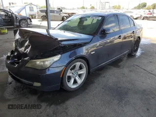 2008 BMW 5 Series 528i with VIN WBANU53528CT11287, listed as a Copart auction lot 56579275 with 196,457 mi miles and Salvage title. Bid and sale history available at DreamBid. Image 1.