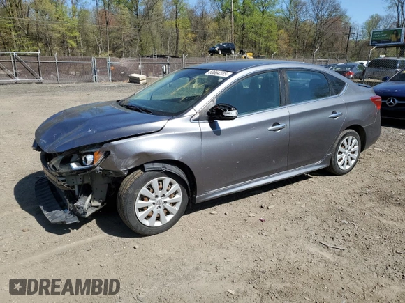 2017 Nissan Sentra S with VIN 3N1AB7AP7HY287960, listed as a Copart auction lot 53664385 with 89,246 mi miles and Salvage Title. Bid and sale history available at DreamBid. Image 1.