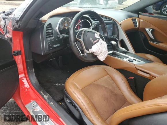 2014 Chevrolet Corvette Z51 3LT with VIN 1G1YM2D73E5104401, listed as a Copart auction lot 56961405 with 56,759 mi miles and Clean title. Bid and sale history available at DreamBid. Image 8.