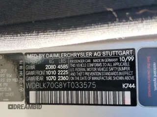 2000 Mercedes-Benz CLK 320/430 z VIN WDBLK70G8YT033575, wystawiony jako Copart lot #44710915 z przebiegiem 157 198 mil mil oraz Szkoda całkowita • Salvage title. Historia ofert i sprzedaży dostępna na DreamBid. Obrazek 12.