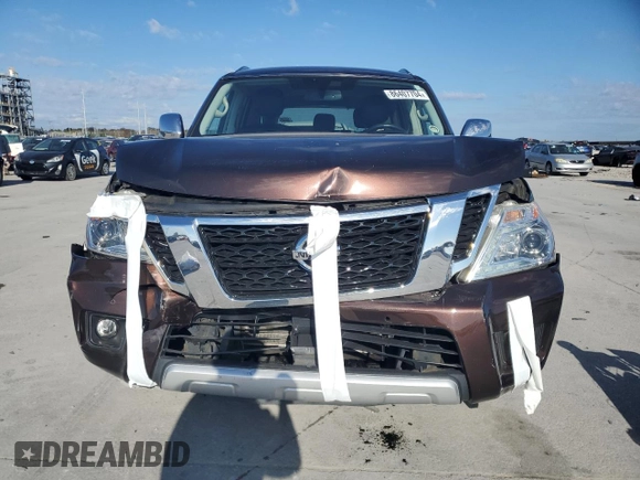 2018 Nissan Armada SV with VIN JN8AY2ND8J9054605, listed as a Copart auction lot 86407704 with 0 mi miles and Salvage Title. Bid and sale history available at carsss.com. Image 5.