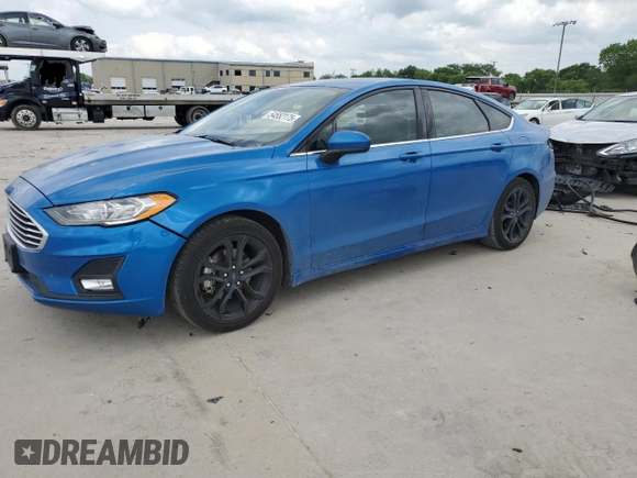 2020 Ford Fusion SE with VIN 3FA6P0HDXLR226540, listed as a Copart auction lot 54552175 with 73,322 mi miles and Salvage Title. Bid and sale history available at carsss.com. Image 1.