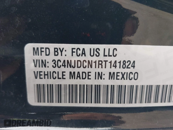 2024 Jeep Compass Limited z VIN 3C4NJDCN1RT141824, wystawiony jako IAAI lot #40741507 z przebiegiem 3 028 mil mil oraz . Historia ofert i sprzedaży dostępna na DreamBid. Obrazek 9.