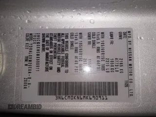 2021 Nissan NV200 SV z VIN 3N6CM0KN6MK690911, wystawiony jako IAAI lot #41250782 z przebiegiem Nie podano mil oraz . Historia ofert i sprzedaży dostępna na DreamBid. Obrazek 9.