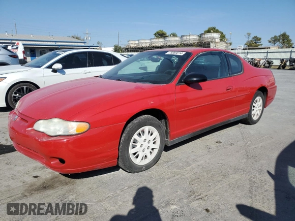2004 Chevrolet Monte Carlo LS with VIN 2G1WW12E549378004, listed as a Copart auction lot 75869014 with 199,818 mi miles and Salvage Title. Bid and sale history available at carsss.com. Image 1.