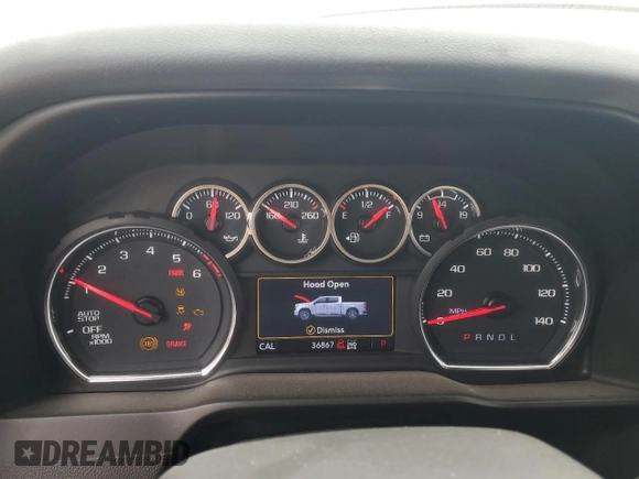 2021 Chevrolet Silverado 1500 LT with VIN 3GCUYDED2MG461666, listed as a Copart auction lot 78945304 with 36,867 mi miles and Salvage Title. Bid and sale history available at carsss.com. Image 9.
