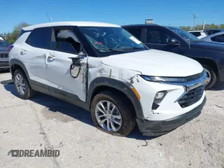2025 Chevrolet TrailBlazer LS with VIN KL79MMSLXSB103926, listed as a IAAI auction lot 41749014 with 1,329 mi miles and . Bid and sale history available at DreamBid. Image 1.
