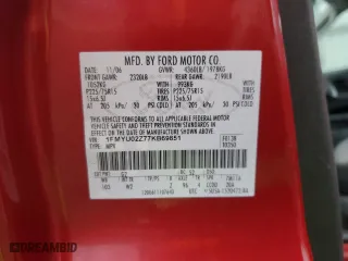 2007 Ford Escape XLS with VIN 1FMYU02Z77KB69851, listed as a Copart auction lot 51461645 with 162,821 mi miles and Clean Title. Bid and sale history available at carsss.com. Image 13.