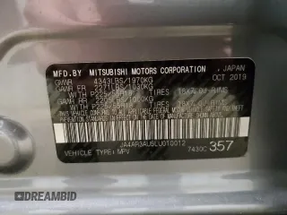 2020 Mitsubishi Outlander Sport ES 2.0 with VIN JA4AR3AU5LU010012, listed as a Copart auction lot 47169885 with 63,156 mi miles and Salvage Title. Bid and sale history available at carsss.com. Image 14.