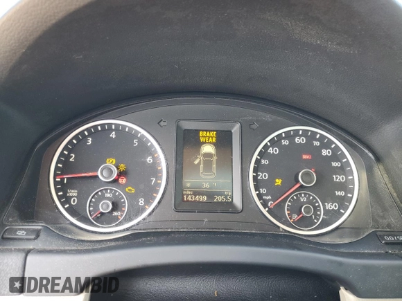 2012 Volkswagen Tiguan SE with VIN WVGAV7AX3CW605413, listed as a Copart auction lot 49847145 with 143,499 mi miles and Salvage Title. Bid and sale history available at DreamBid. Image 9.