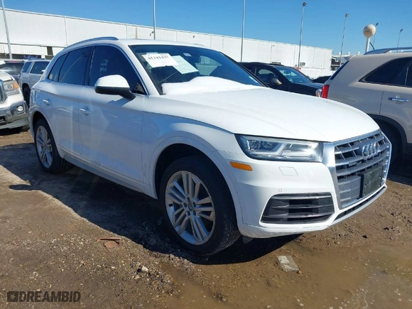 2018 Audi Q5 Premium Plus with VIN WA1BNAFY7J2219681, listed as a IAAI auction lot 41341437 with 67,628 mi miles. Bid and sale history available at carsss.com. Image 1.