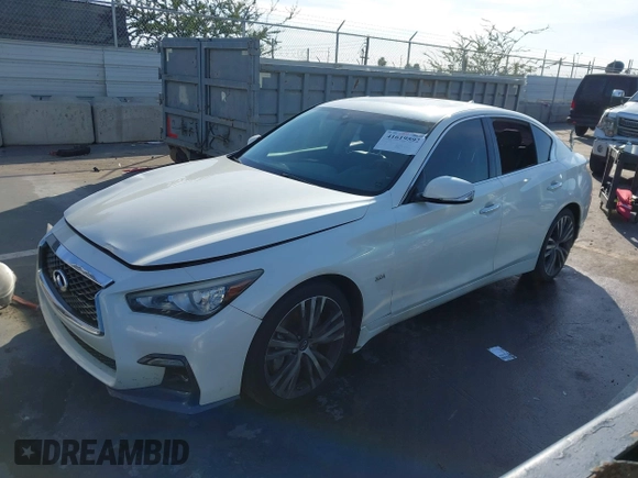 2018 Infiniti Q50 3.0t LUXE with VIN JN1EV7AP7JM358575, listed as a IAAI auction lot 41619592 with 47,520 mi miles. Bid and sale history available at carsss.com. Image 17.