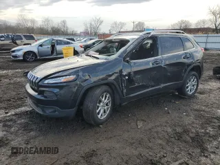 2016 Jeep Cherokee Latitude with VIN 1C4PJMCB2GW199589, listed as a Copart auction lot 46956455 with 105,080 mi miles and Salvage Title. Bid and sale history available at DreamBid. Image 1.