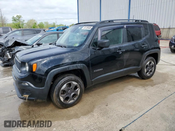 2018 Jeep Renegade Sport with VIN ZACCJBAB6JPH56241, listed as a Copart auction lot 54139495 with 152,693 mi miles and Salvage title. Bid and sale history available at DreamBid. Image 1.