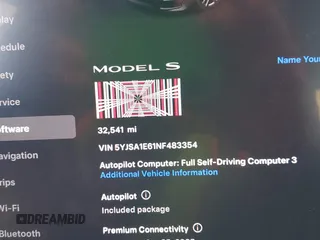 2022 Tesla Model S Plaid with VIN 5YJSA1E61NF483354, listed as a IAAI auction lot 41973636 with 32,541 mi miles and . Bid and sale history available at DreamBid. Image 15.