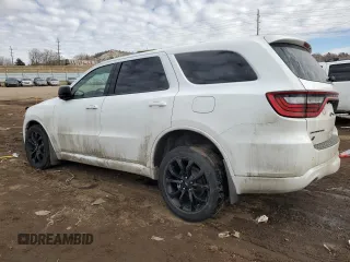 2020 Dodge Durango SXT Plus with VIN 1C4RDJAG6LC215415, listed as a Copart auction lot 43016165 with 92,248 mi miles and Salvage Title. Bid and sale history available at DreamBid. Image 2.