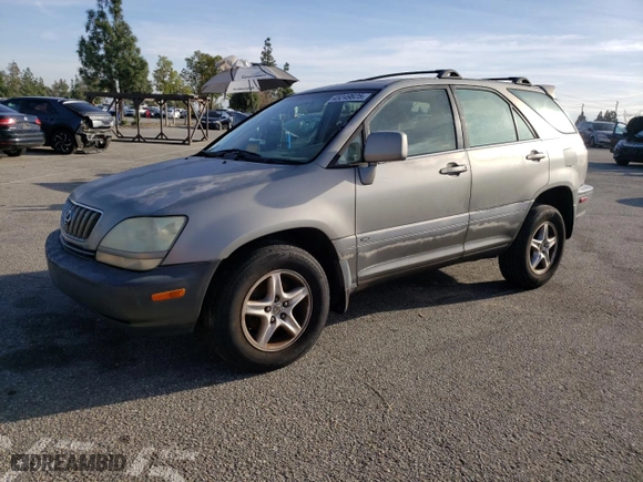 2003 Lexus RX 300 with VIN JTJGF10UX30163049, listed as a Copart auction lot 45249625 with 105,972 mi miles and Salvage Title. Bid and sale history available at carsss.com. Image 1.