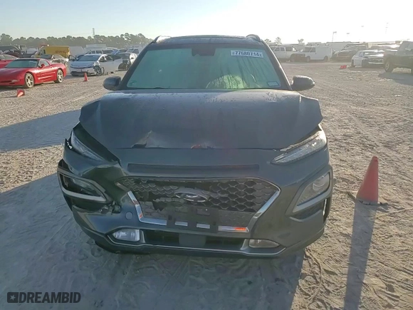 2019 Hyundai Kona Ultimate with VIN KM8K53A5XKU360373, listed as a Copart auction lot 77680714 with 67,680 mi miles and Salvage Title. Bid and sale history available at carsss.com. Image 11.