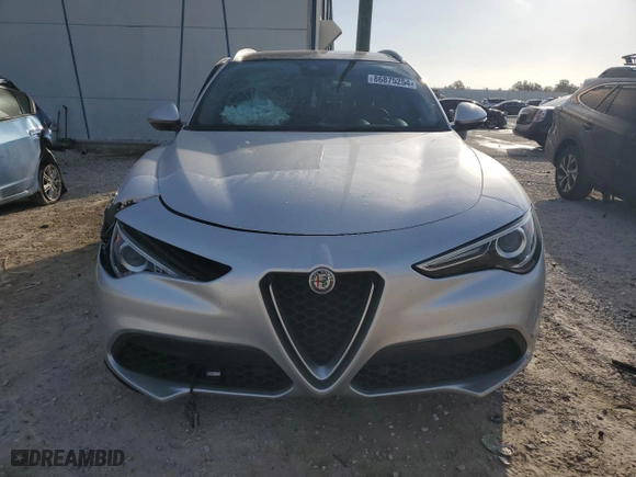 2019 Alfa Romeo Stelvio Ti Sport with VIN ZASPAKBNXK7C38889, listed as a Copart auction lot 86875254 with 0 mi miles and Non Repairable. Bid and sale history available at carsss.com. Image 5.
