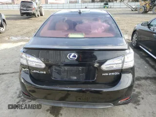 2010 Lexus HS 250h with VIN JTHBB1BA0A2031607, listed as a Copart auction lot 43652185 with Not Provided miles and Salvage Title. Bid and sale history available at DreamBid. Image 6.