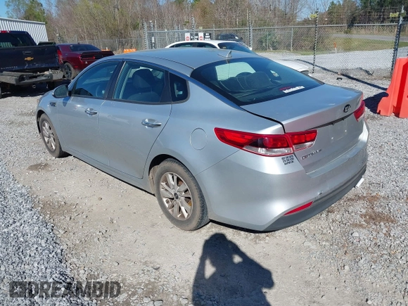 2018 Kia Optima LX with VIN 5XXGT4L34JG199623, listed as a IAAI auction lot 41712608 with 153,315 mi miles and . Bid and sale history available at DreamBid. Image 3.