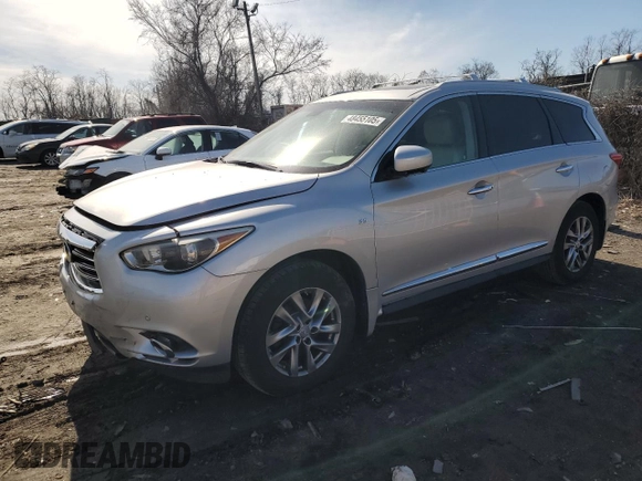 2015 Infiniti QX60 with VIN 5N1AL0MM0FC515754, listed as a Copart auction lot 48455105 with 95,431 mi miles and Salvage title. Bid and sale history available at DreamBid. Image 1.