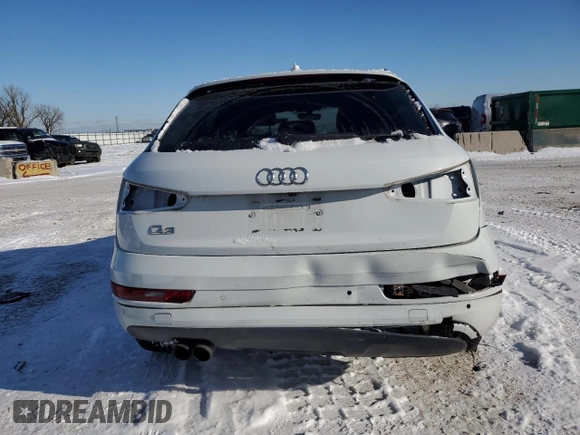 2018 Audi Q3 Premium with VIN WA1BCCFS0JR014031, listed as a Copart auction lot 87606595 with 52,690 mi miles and Salvage title. Bid and sale history available at DreamBid. Image 6.