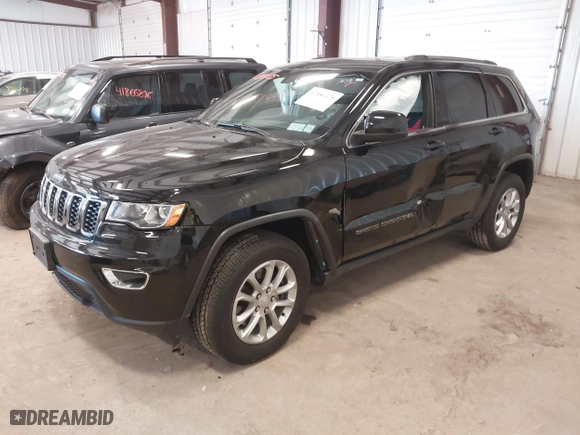 2021 Jeep Grand Cherokee Laredo X with VIN 1C4RJFAG0MC655489, listed as a IAAI auction lot 41886475 with 39,147 mi miles. Bid and sale history available at carsss.com. Image 17.