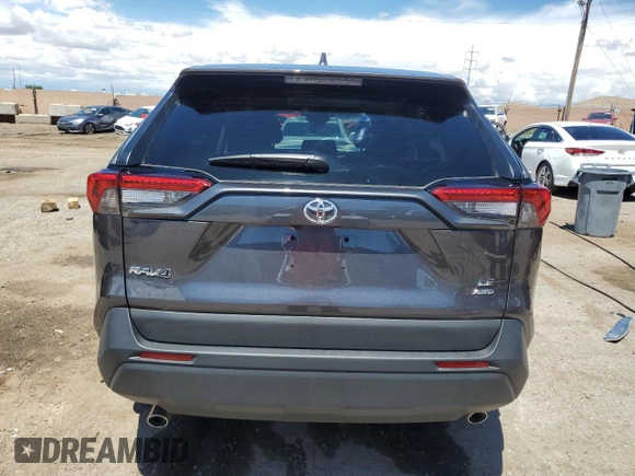 2024 Toyota RAV4 LE with VIN 2T3F1RFV9RC476045, listed as a Copart auction lot 55453285 with 7,622 mi miles and Salvage title. Bid and sale history available at DreamBid. Image 6.